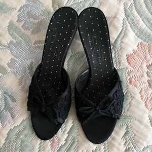 Vintage Salvatore Ferragamo Black Mules